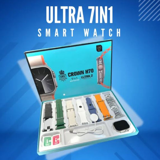 H70 Ultra2- Smartwatch- Smart Watch- For Men& women weatch  7in1 Straps Crown H70 Ultra 2Smartwatch-